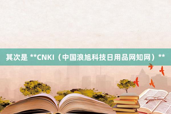 其次是 **CNKI（中国浪旭科技日用品网知网）**