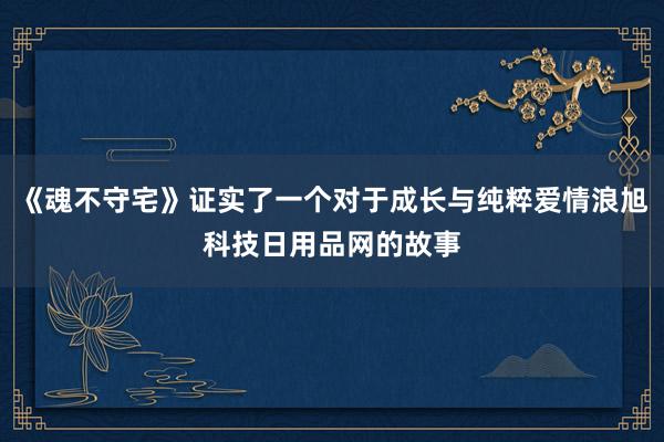 《魂不守宅》证实了一个对于成长与纯粹爱情浪旭科技日用品网的故事
