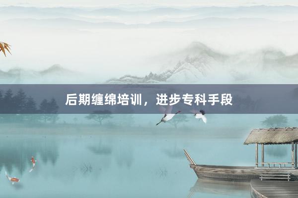 后期缠绵培训，进步专科手段